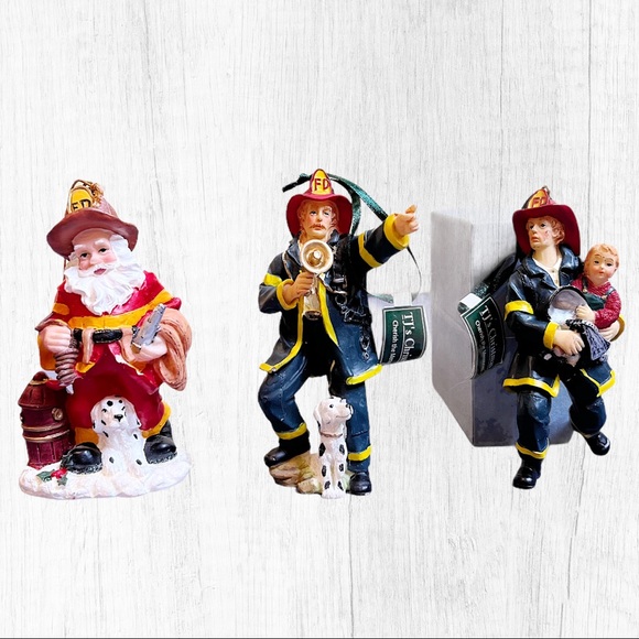 TJ’s Christmas firefighters ornaments set of 3 - Picture 1 of 8